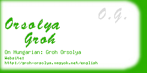 orsolya groh business card